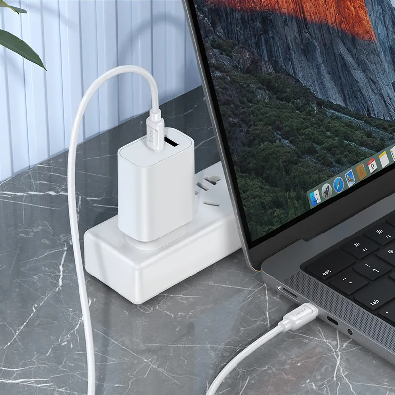 USB-C Data- en Oplaadkabel - USB-C HOCO X115, 240W, 1m, Wit