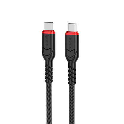 Câble de données et de charge USB-C - USB-C HOCO X59 Victory, 60W, 3m, Noir