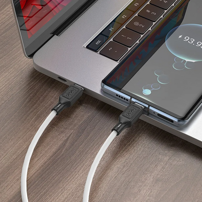 USB-C Data- en Oplaadkabel - USB-C HOCO X90, 60W, 1m, Wit