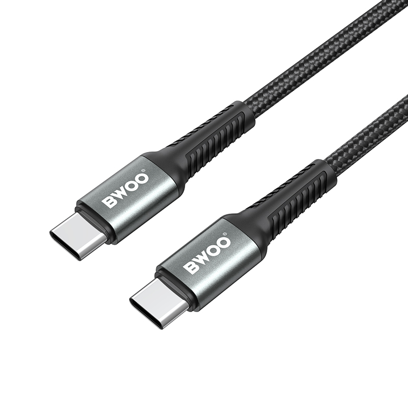 Câble de données et de charge USB-C - USB-C BWOO BO-X288C-C, 60W, 1m, Noir