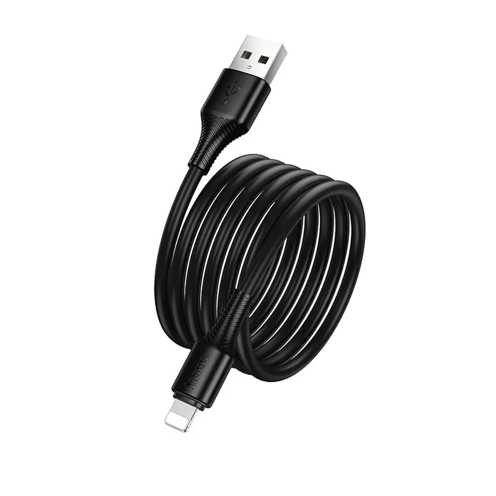 USB-A naar Lightning datakabel en oplaadkabel HOCO X120, 18W, 1m, Zwart