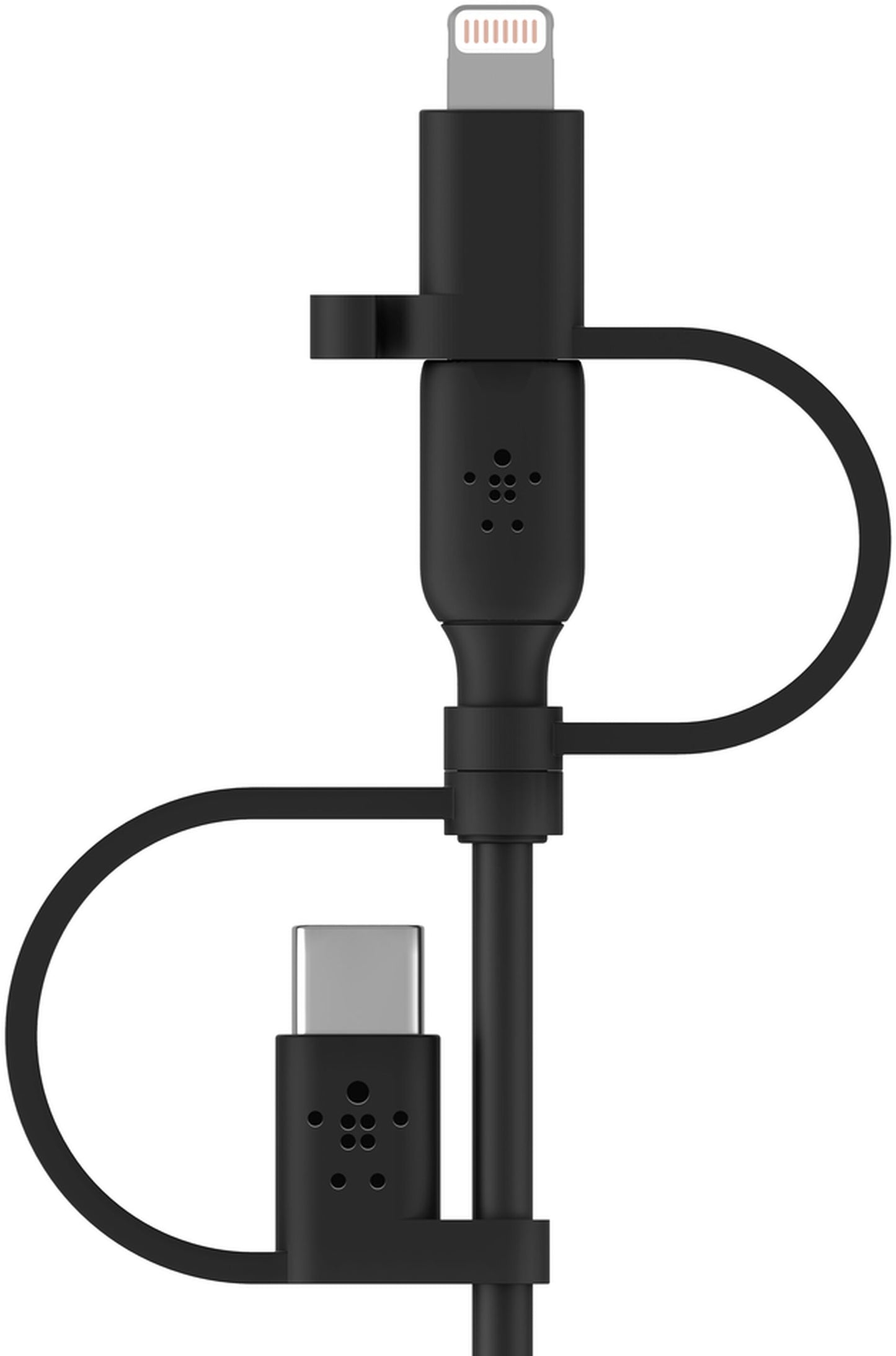 Câble de données et de charge USB-A - Lightning / microUSB / USB-C Belkin BoostCharge, 1m, Noir CAC001bt1MBK