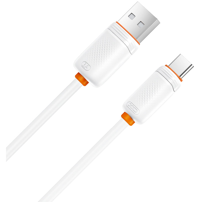 USB-A naar USB-C Gegevens- en Oplaadkabel XO Design NB302, 18W, 1m, Wit