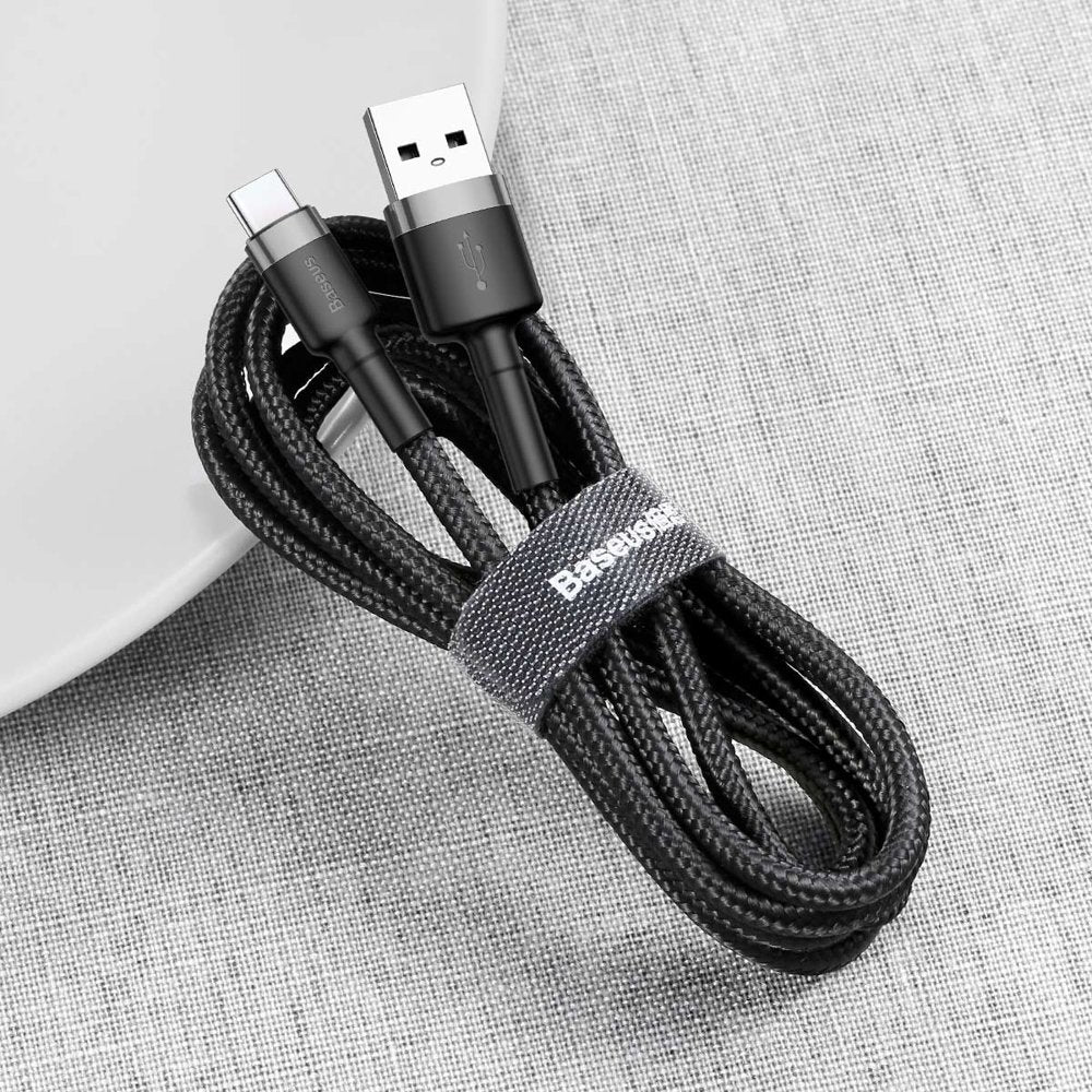 Câble de données et de charge USB-A vers USB-C Baseus Cafule, 18W, 3m, Gris CATKLF-UG1 CATKLF-UG1 