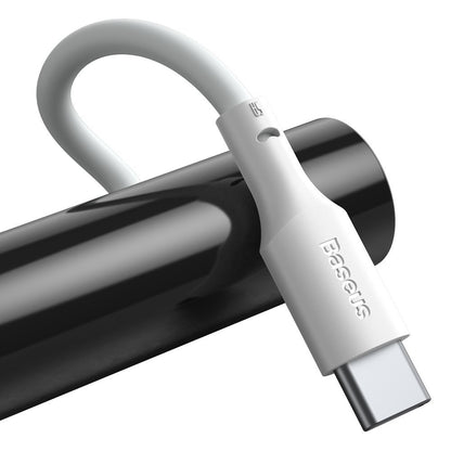 USB-A naar USB-C Baseus Data- en oplaadkabel, 40W, 1,5m, Wit TZCATZJ-02