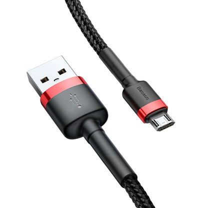 Data- en oplaadkabel USB-A - microUSB Baseus Cafule, 18W, 1m, Rood CAMKLF-B91