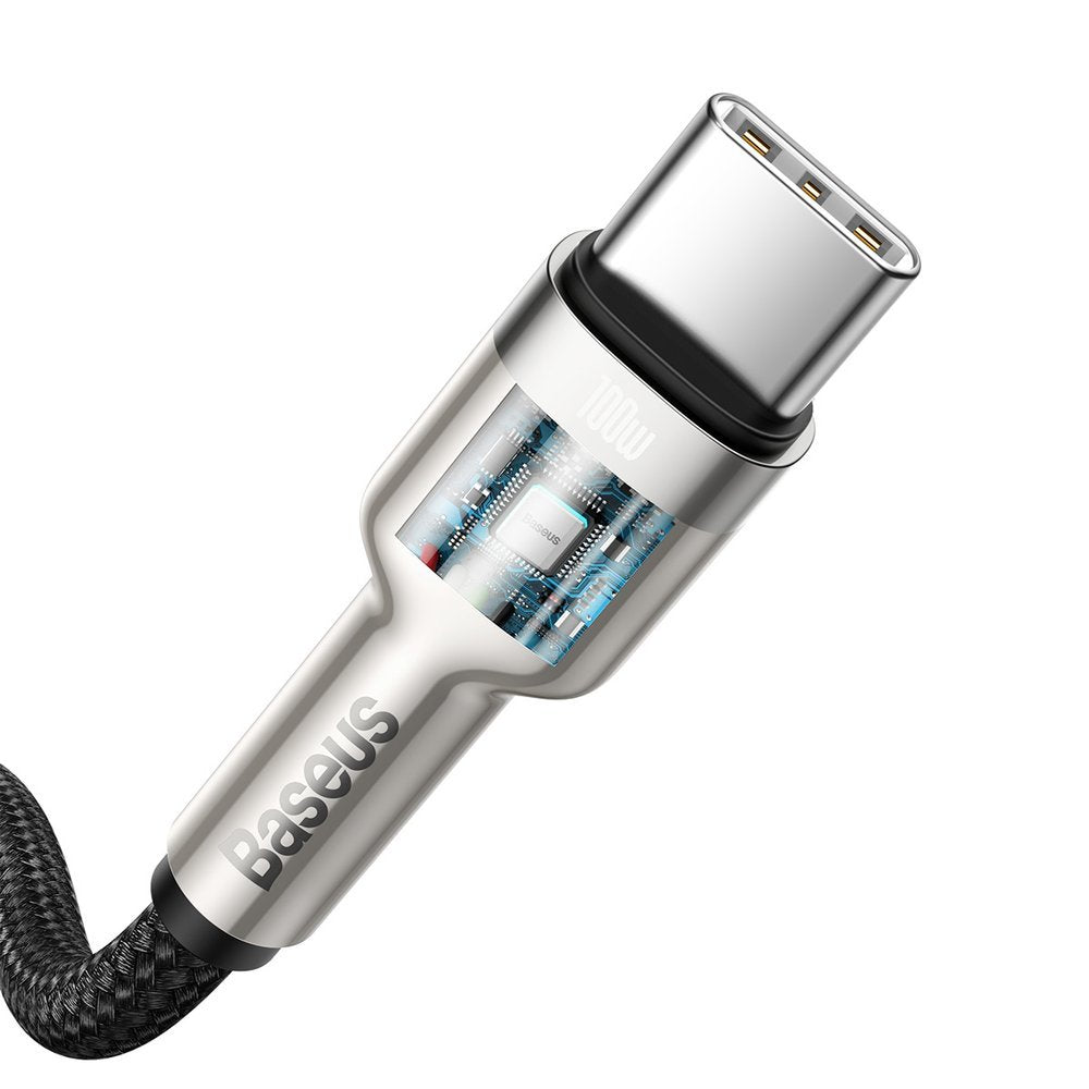 USB-C Data en Oplaadkabel - USB-C Baseus Cafule, 100W, 2m, Zwart CATJK-D01
