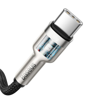 USB-C Data en Oplaadkabel - USB-C Baseus Cafule, 100W, 2m, Zwart CATJK-D01