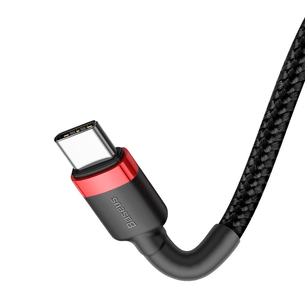 USB-C data- en oplaadkabel - USB-C Baseus Cafule, 60W, 1m, Rood CATKLF-G91