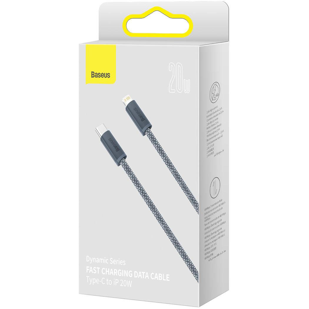 USB-C - Lightning Baseus Dynamic Series Data en Oplaadkabel, 20W, 1m, Grijs CALD000016