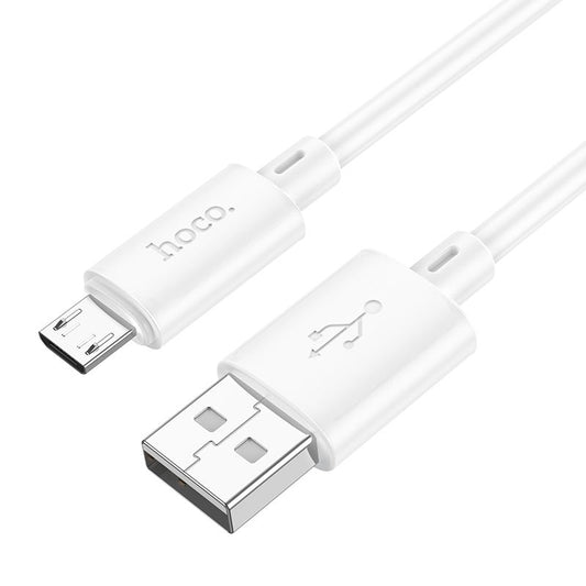 HOCO X88 USB-A - microUSB data- en oplaadkabel, 18W, 1m, Wit 