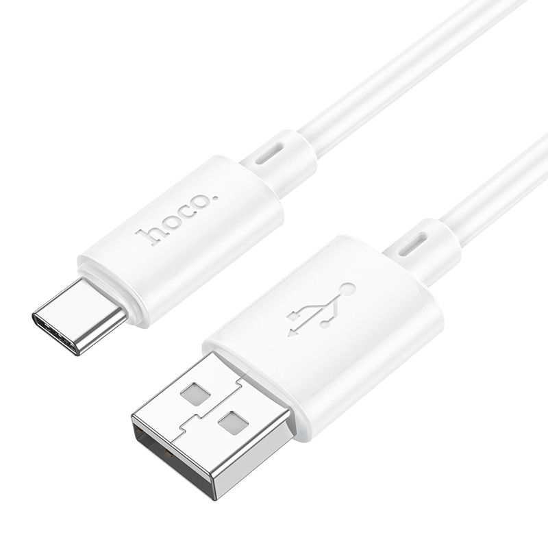 Data- en oplaadkabel USB-A - USB-C HOCO X88, 18W, 1m, Wit 