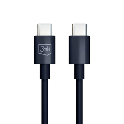 USB-C data- en oplaadkabel - USB-C 3MK Hyper, 100W, 1,2 m, zwart 