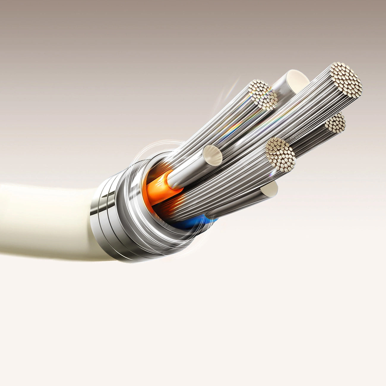 USB-C Daten- und Ladekabel - USB-C Joyroom S-A53, 60W, 1,2m, Beige