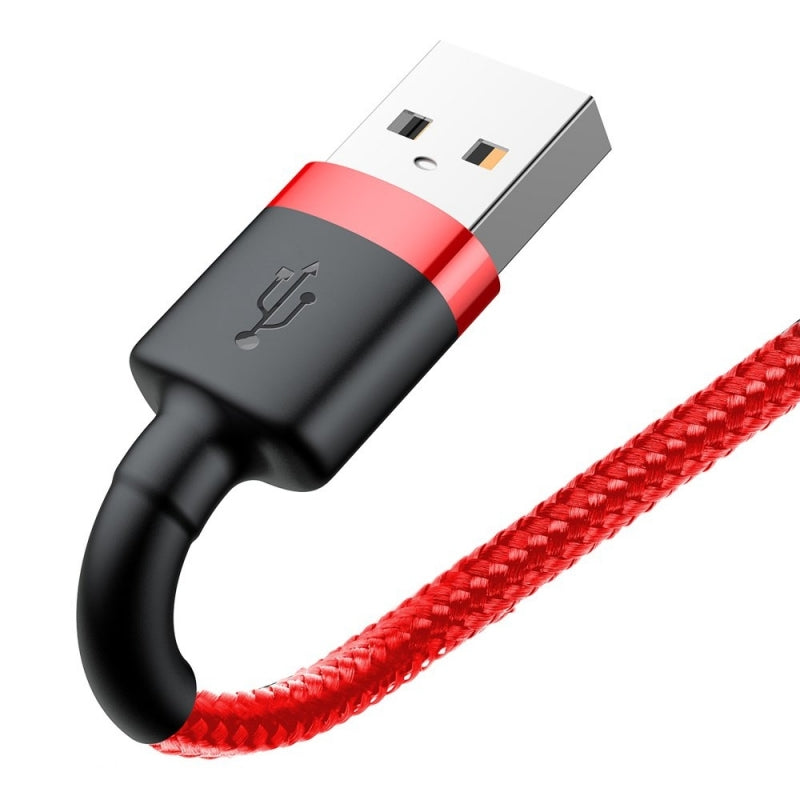 Câble de données et de charge USB-A - Lightning Baseus Cafule, 18W, 0.5m, Rouge CALKLF-A09