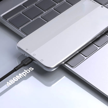 Data- en Oplaadkabel USB-A - USB-C Dudao L9T, 100W, 1m, Zwart