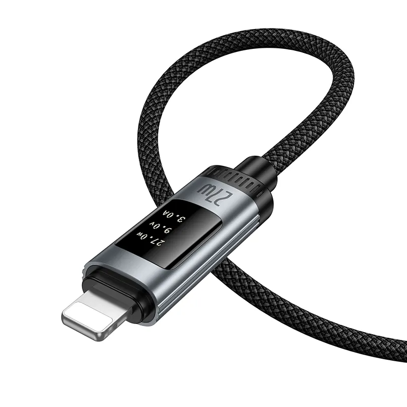 Daten- und Ladekabel USB-C - Lightning HOCO Display U148, 27W, 1.2m, Schwarz