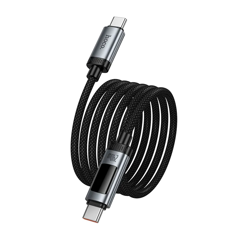 Câble de Données et de Charge USB-C - USB-C HOCO Display U148, 240W, 1.2m, Noir