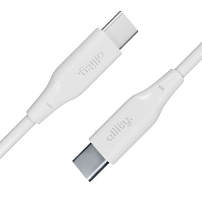 USB-C Data- en Oplaadkabel - USB-C Allity. AUC-02, 100W, 1m, Wit