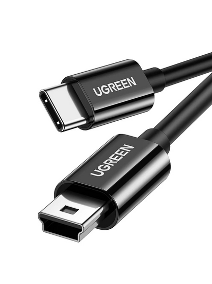 Daten- und Ladekabel USB-C - miniUSB UGREEN US242, 18W, 1m, Schwarz