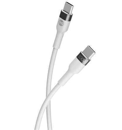 USB-C Daten- und Ladekabel - USB-C Forever Flexible, 100W, 2m, Weiß