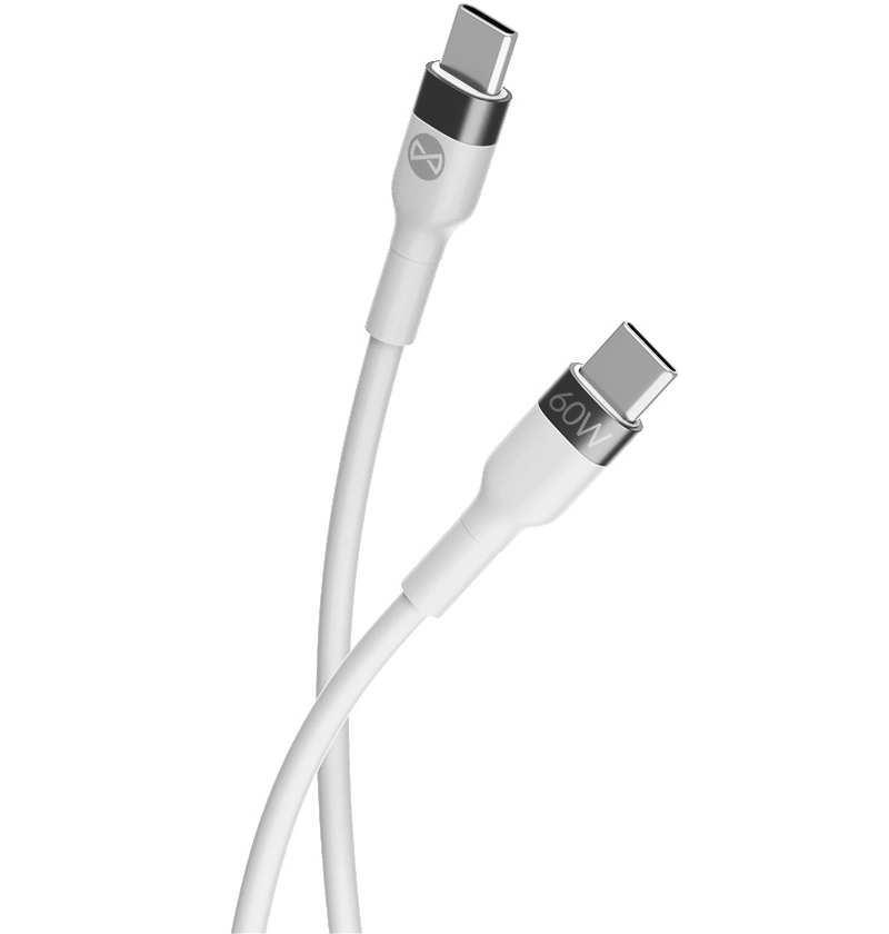 USB-C Daten- und Ladekabel - USB-C Forever Flexible, 60W, 2m, Weiß