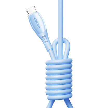 Câble de Données et de Charge USB-C - USB-C Joyroom S-A59 Vibrant, 60W, 1.2m, Bleu