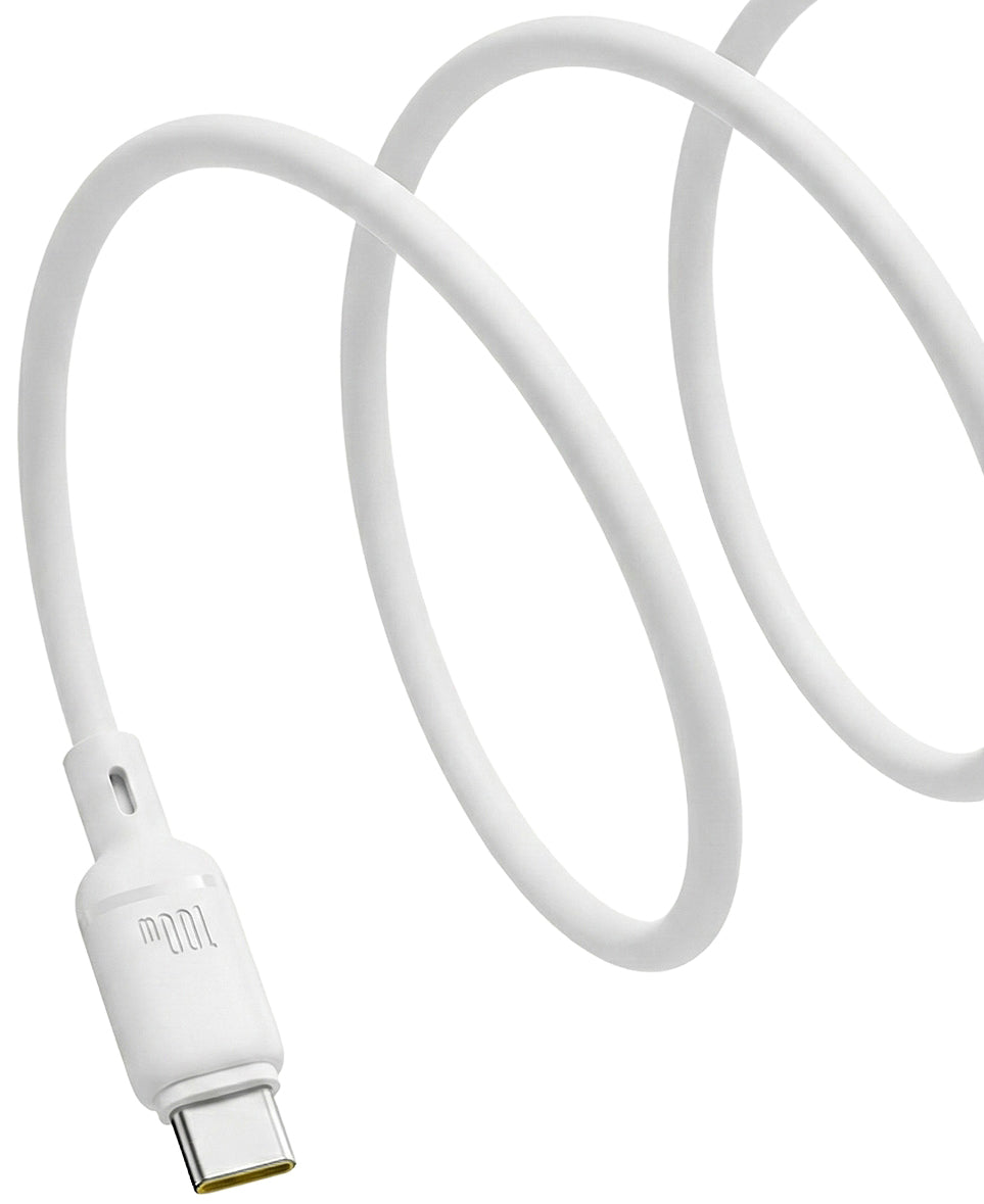 USB-C Data- en Oplaadkabel - USB-C Baseus Silky, 100W, 1m, Wit P10377704213-00
