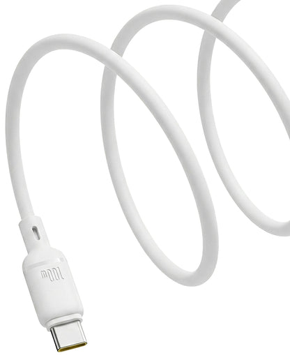 USB-C Data- en Oplaadkabel - USB-C Baseus Silky, 100W, 1m, Wit P10377704213-00