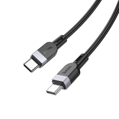 Câble de données et de charge USB-C - USB-C HOCO X109, 60W, 2m, Noir