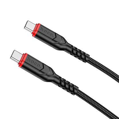 Câble de données et de charge USB-C - USB-C HOCO X59 Victory, 60W, 3m, Noir