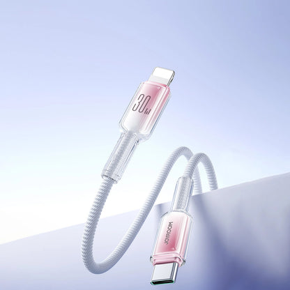 USB-C - Lightning Data- en Oplaadkabel Joyroom S-A42, 30W, 1,2m, Wit