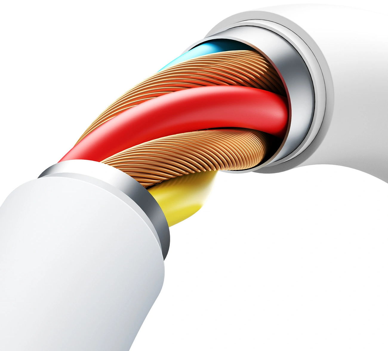 USB-C Data- en Oplaadkabel - USB-C Joyroom S-A62 Lively, 60W, 1,2m, Wit