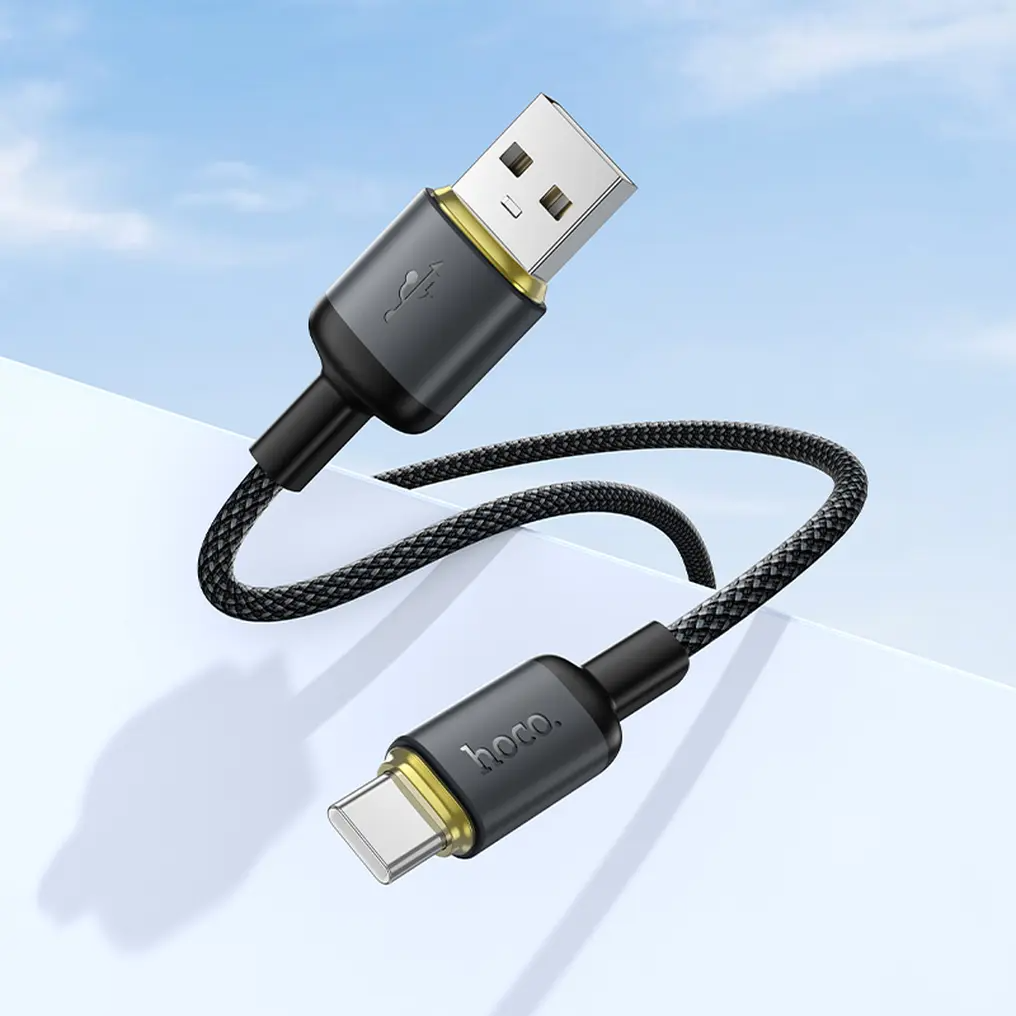 Daten- und Ladekabel USB-A - USB-C HOCO X128 Benefit, 36W, 1m, Schwarz