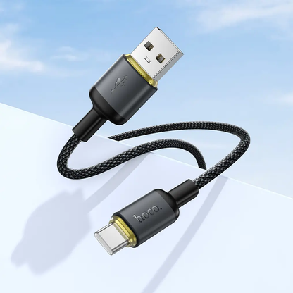 Daten- und Ladekabel USB-A - USB-C HOCO X128 Benefit, 36W, 1m, Schwarz