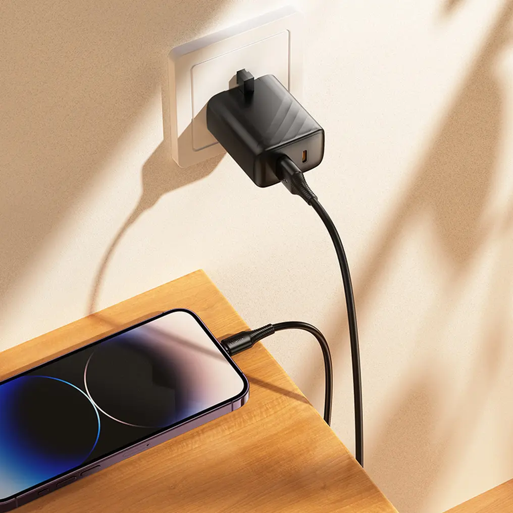USB-A naar Lightning datakabel en oplaadkabel HOCO X120, 18W, 1m, Zwart