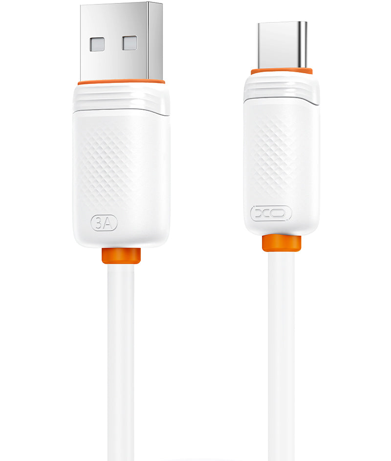 USB-A naar USB-C Gegevens- en Oplaadkabel XO Design NB302, 18W, 1m, Wit