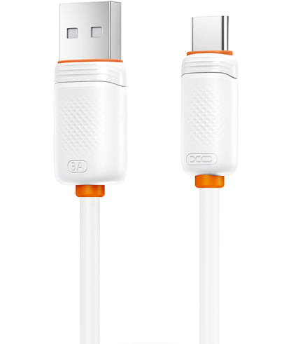 USB-A naar USB-C Gegevens- en Oplaadkabel XO Design NB302, 18W, 1m, Wit