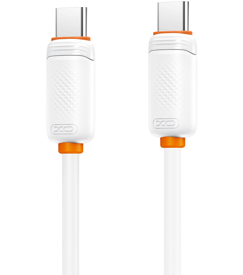 Câble de données et de charge USB-C - USB-C XO Design NB-Q302B, 60W, 1m, Blanc