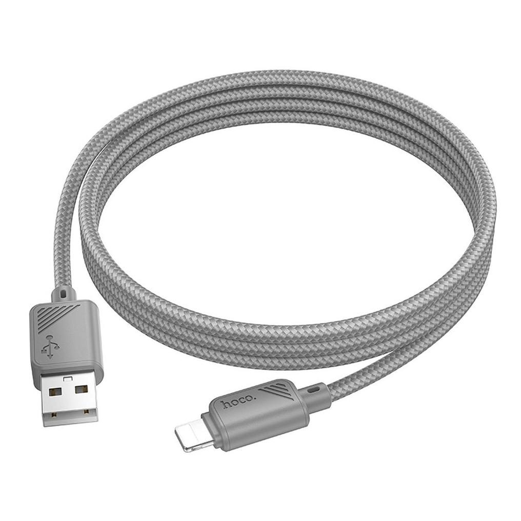 USB-A - Lightning Datakabel en Oplaadkabel HOCO X113, 18W, 1m, Grijs