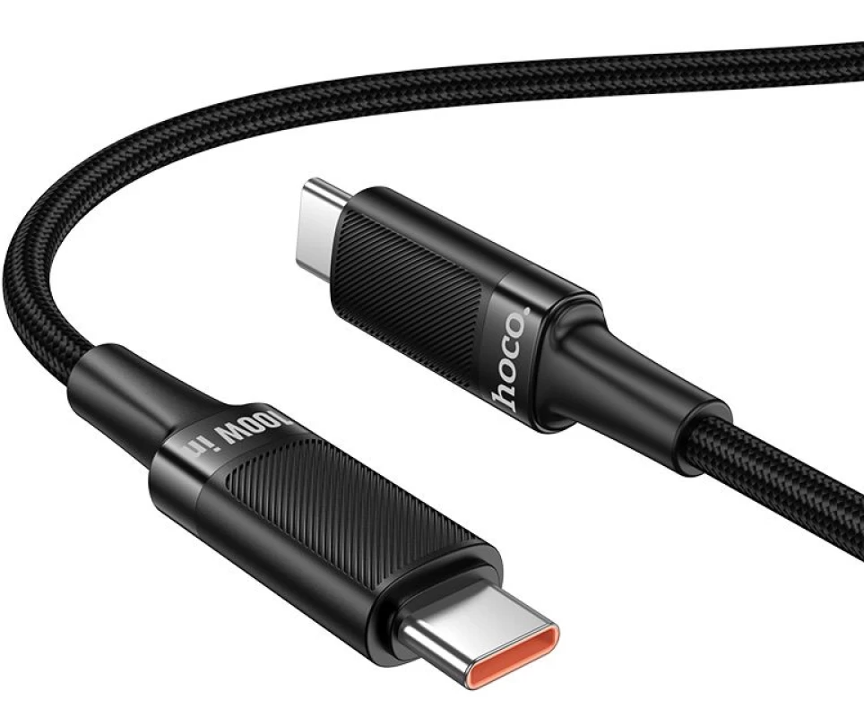 Câble de données et de charge USB-C - USB-C HOCO U153 Extreme, 100W, 1,2m, Noir