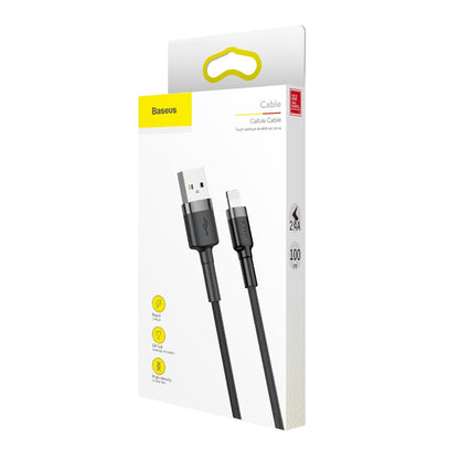 Gegevens- en oplaadkabel USB-A - Lightning Baseus Cafule, 18W, 1m, Grijs CALKLF-BG1