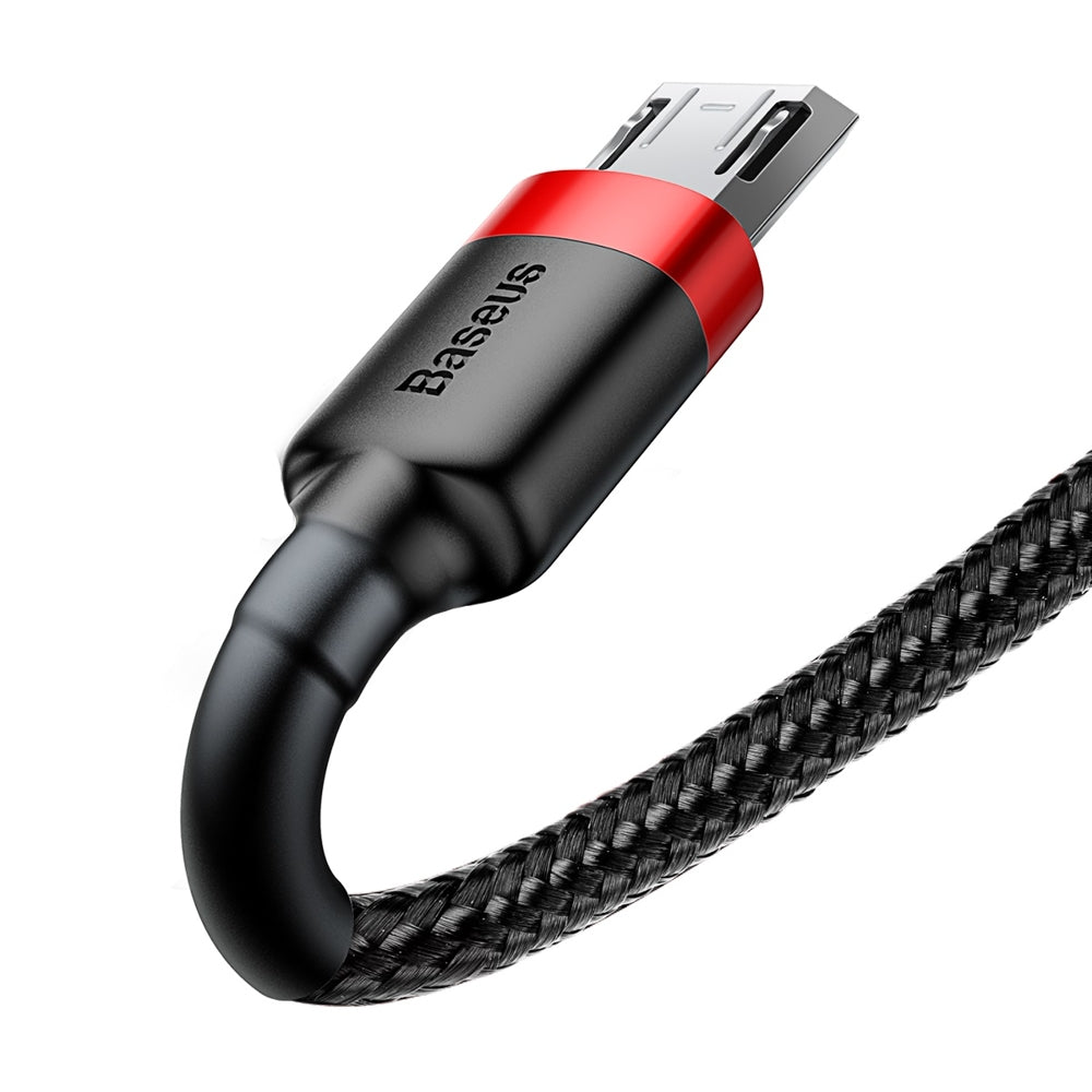 Data- en oplaadkabel USB-A - microUSB Baseus Cafule, 18W, 1m, Rood CAMKLF-B91