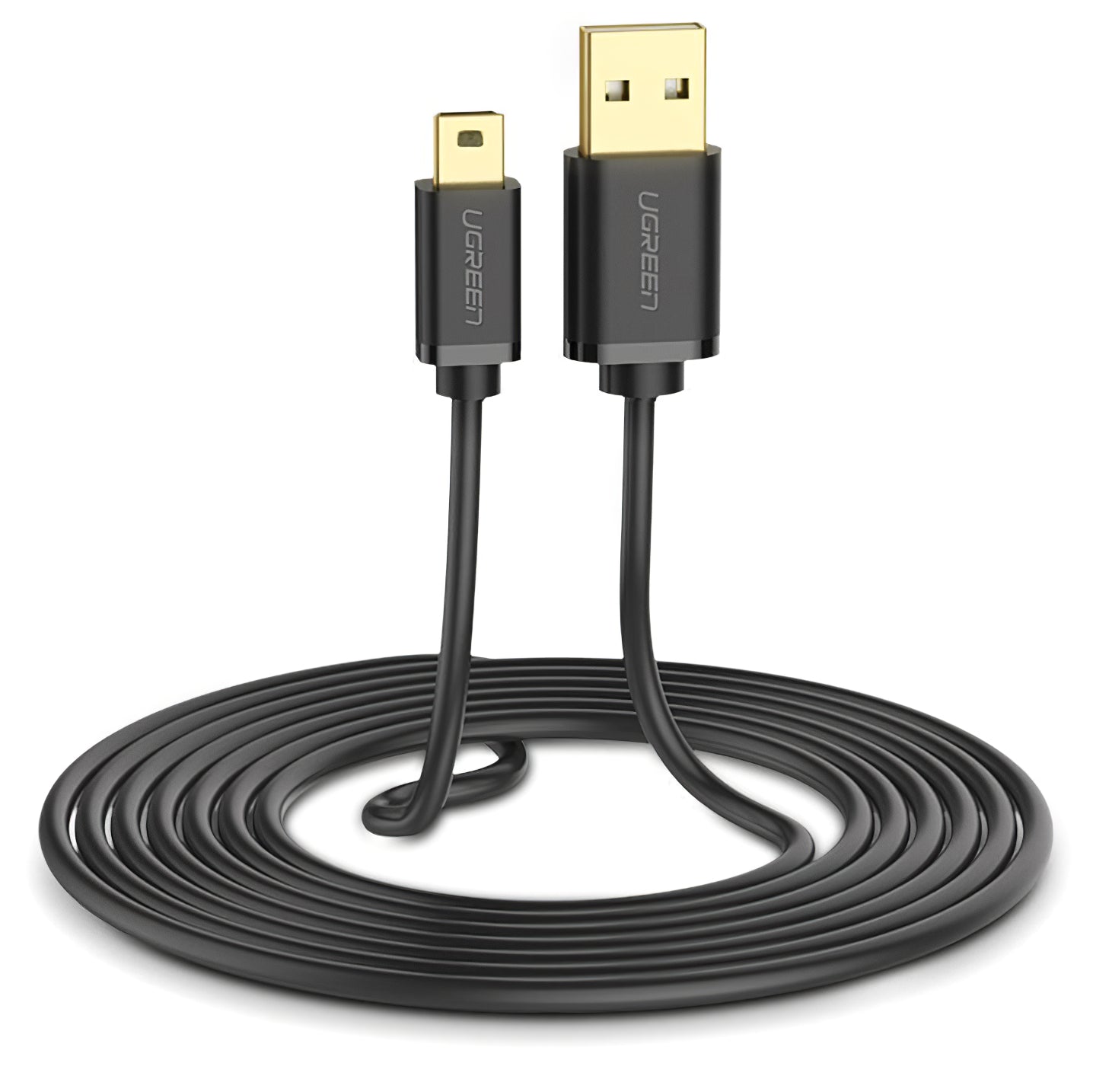 USB-A - miniUSB Daten- und Ladekabel UGREEN US132, 2m, Schwarz