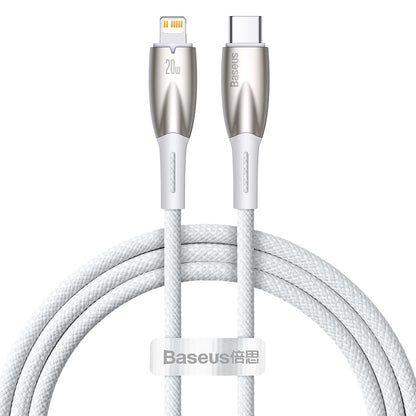 Baseus Glimmer Series USB-C - Lightning data- en oplaadkabel, 20W, 1m, Wit CADH000002 