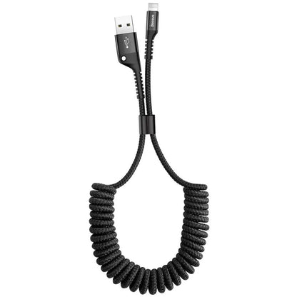 Gegevens- en oplaadkabel USB-A - Lightning Baseus Visoogveer, 18W, 1m, Zwart CALSR-01 CALSR-01