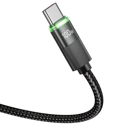 USB-C Data- en Oplaadkabel - USB-C Tech-Protect UB20T Ultraboost, 100W, 1.8m, Zwart