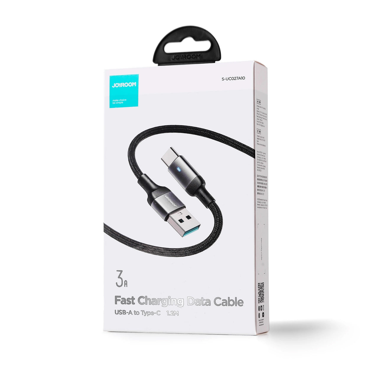 Daten- und Ladekabel USB-A - USB-C Joyroom A10, 18W, 1,2m, Schwarz
