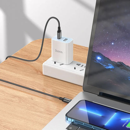 Câble de Données et de Charge USB-C - USB-C HOCO X89, 60W, 2m, Noir