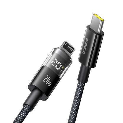 Data- en Oplaadkabel USB-C - Lightning Baseus Display 2, 20W, 1m, Zwart P10382703121-00